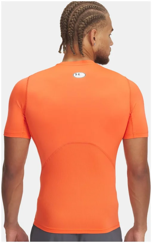 Футболка компресійна UA HG Armour Comp SS помаранчевий Чол MD