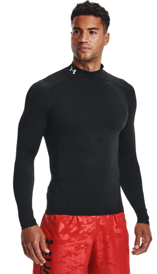 Лонгслів UA HG Armour Comp Mock LS чорний Чол MD