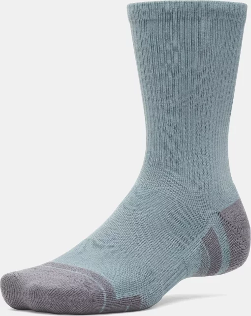 Шкарпетки Under Armour Performance Tech 3pk Crew синій, бежевий, бірюзовий LG (1379512-587)