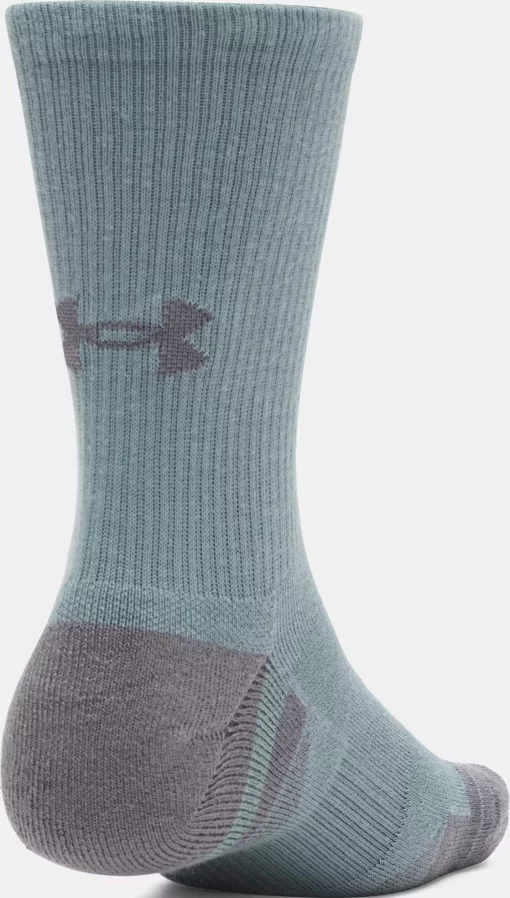 Шкарпетки Under Armour Performance Tech 3pk Crew синій, бежевий, бірюзовий LG (1379512-587)