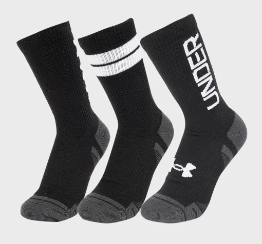 Шкарпетки Under Armour Perf Tech Nov 3pk Crew чорний Уні MD