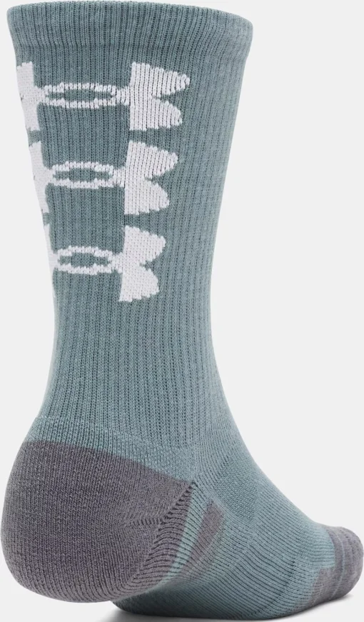 Шкарпетки Under Armour Perf Tech Nov 3pk Crew бірюзовий, білий, помаранчевий MD (1379515-587)