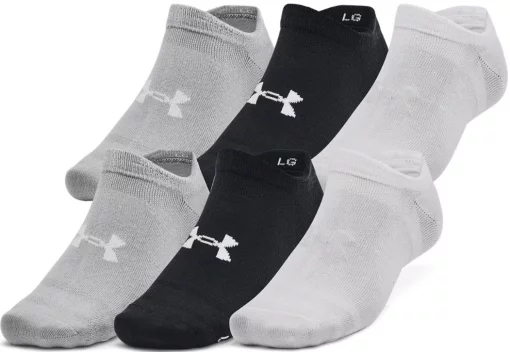Шкарпетки Under Armour Essential No Show 6pk білий, сірий, чорний Уні MD