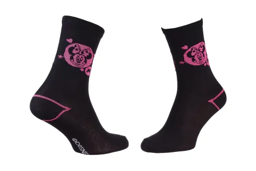 Шкарпетки MINNIE TETE DE MINNIE DANS CERCLE чорний, пурпурний Діт 35 - 41