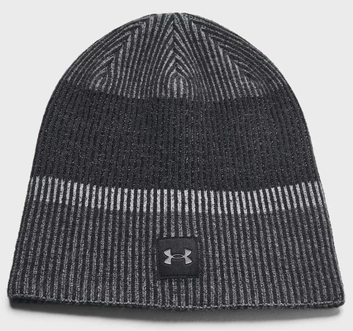 Шапка Under Armour Launch Reflective Beanie чорний Уні OSFM
