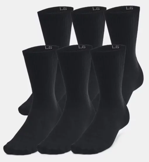 Шкарпетки Under Armour Essential 6pk Crew чорний Уні MD