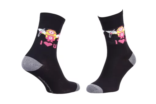 Шкарпетки MinionS Minion + AILES+FLECHES чорний Діт 36-41
