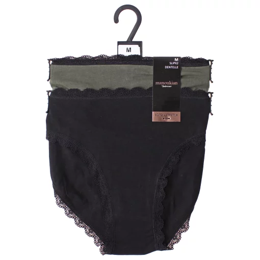 Труси Manoukian SLIPS X2 FEMME чорний, хакі Жін L