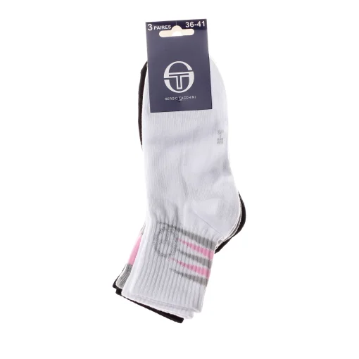 Шкарпетки Sergio Tacchini 3-pack білий, сірий, чорний Уні 36-41