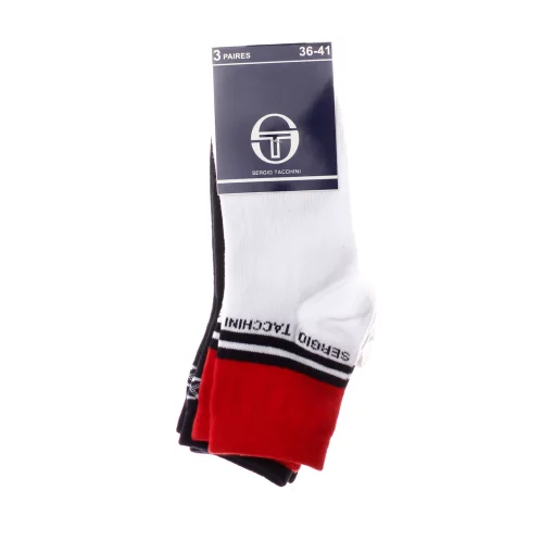Шкарпетки Sergio Tacchini 3-pack білий, червоний, чорний Жін 36-41