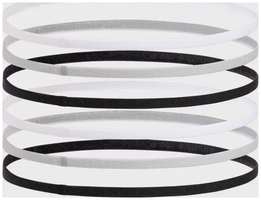 Пов'язка на голову UA W MINI ELASTIC 6PK білий, сірий, чорний Жін One Size