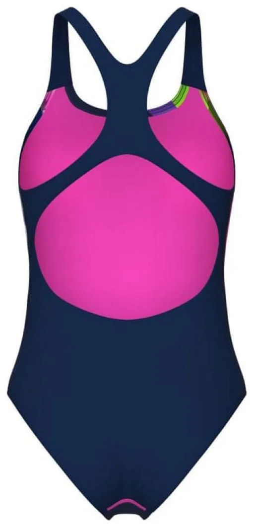 Купальник закритий для жінок Arena WATER FLUIDS SWIMSUIT SWIM PRO темно-синій, рожевий, салатовий Жін 36