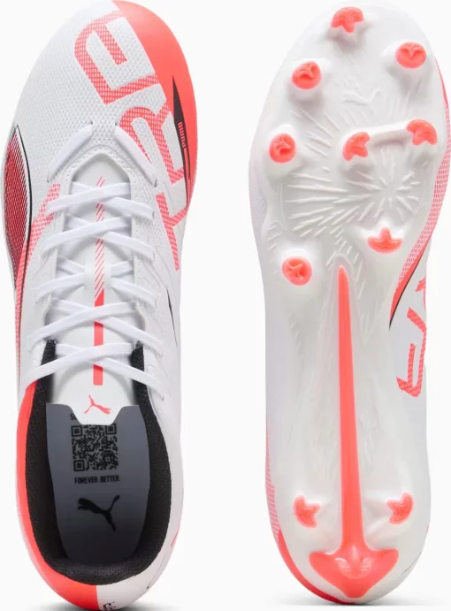 Бутси Puma ULTRA 5 PLAY FG/AG білий, помаранчевий Уні 40