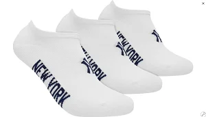 Шкарпетки New York Yankees 3 pk Sneaker білий Уні 43-46