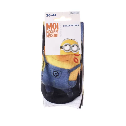 Шкарпетки MinionS Minion + TRACE ROUGE A LEVRE чорний Діт 36-41