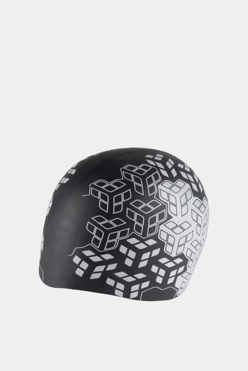 Шапка для плавання Arena REVERSIBLE CAP чорний, білий Уні OSFM
