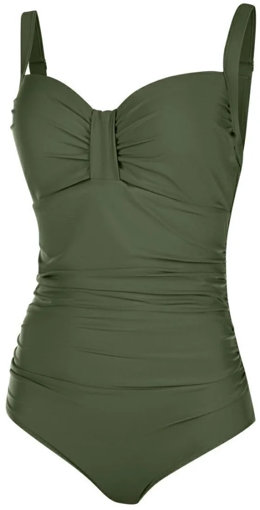 Купальник закритий для жінок Aqua Speed OLIVIA 60112 темно-зелений Жін 40