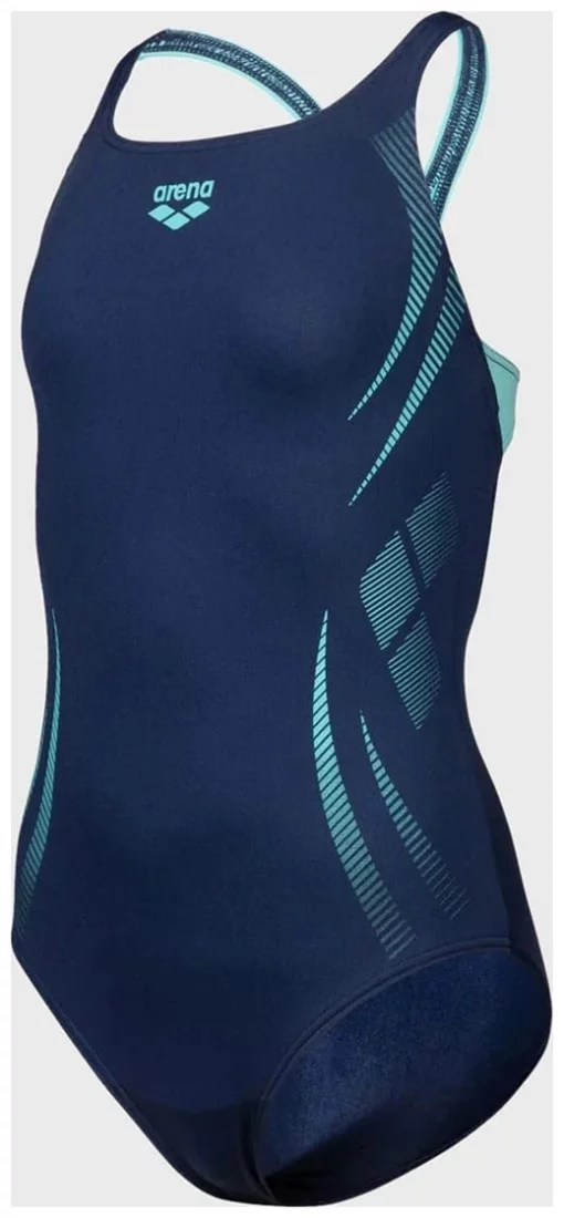 Купальник закритий для дівчат Arena POSEIDONIA SWIMSUIT SWIM PRO B синій Діт 152 см