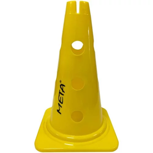 Конус для жердин та кілець Meta Training Cone with Holes & Slit жовтий Уні 38 см