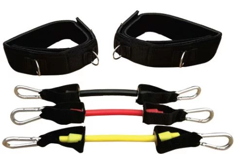 Еспандер латеральний універсальний Meta Stepper Ankle Resistance tube чорний, жовтий, червоний Уні O