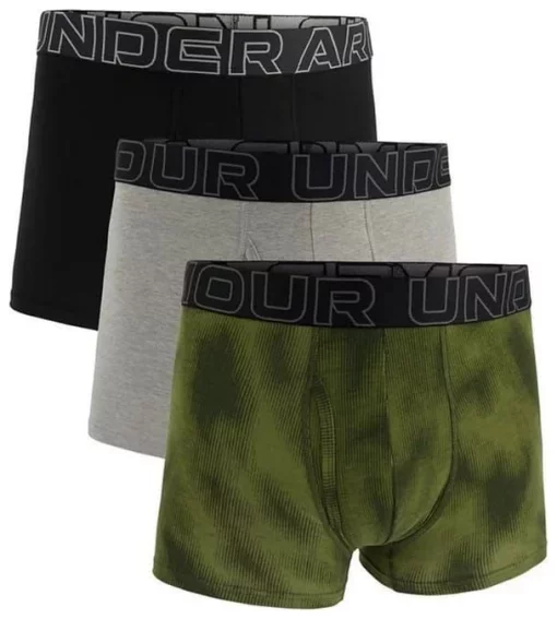 Труси UA PERFORMANCE COTTON - PRINT 3 IN 3PK зелений, сірий, чорний Чол XL
