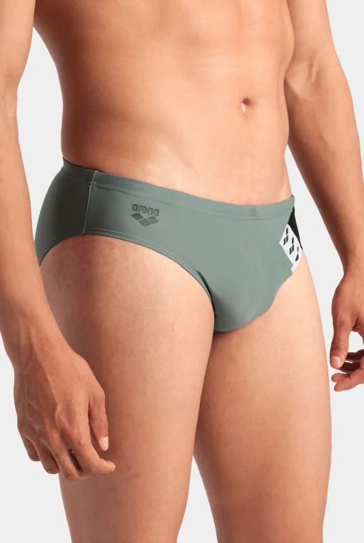 Плавки-сліпи для чоловікі Arena STRIPE SWIM BRIEFS оливкй, чорний Чол 95