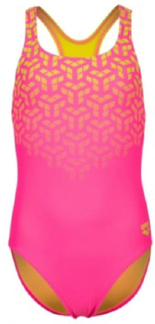 Купальник для дівчат Arena KIKKO V SWIMSUIT SWIM PRO BACK фіолетовий, жовтий Діт 152 см