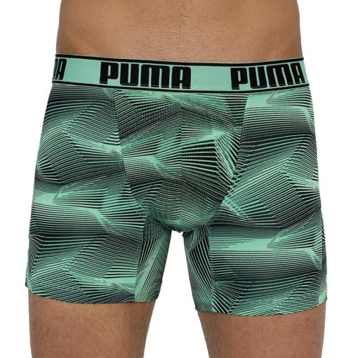 Труси-боксери Puma ACTIVE BOXER PRINT 2P зелений, чорний Чол M