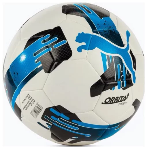 М'яч футбольний Puma Orbita 5 FUSION білий, чорний, синій Уні 4