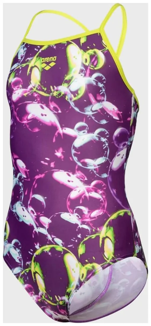 Купальник закритий для дівчат Arena SOAP BUBBLES SWIMSUIT LIGHT DR фіолетовий Діт 140 см