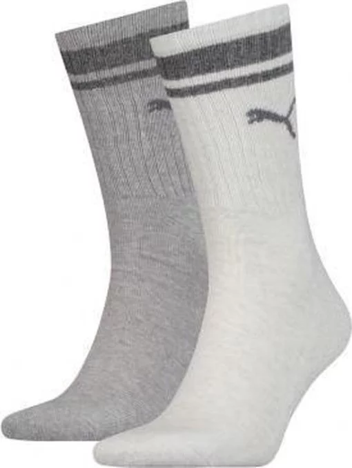 Шкарпетки Puma CREW REGULAR STRIPE 2P UNISEX світло-сірий Уні 39-42