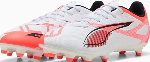 Бутси Puma ULTRA 5 PLAY FG/AG білий, помаранчевий Уні 40