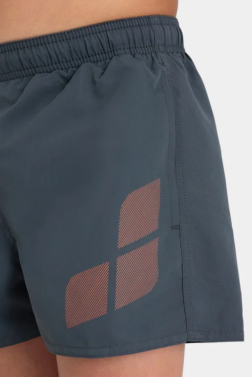 Шорти для плавання Arena BEACH SHORT LOGO R сірий, помаранчевий Діт 140см