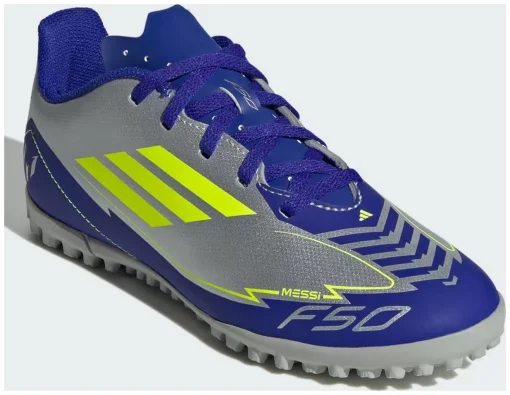 Сороконіжки Adidas F50 CLUB TF J MESSI сріблястий Діт 36 EU (22,1см)