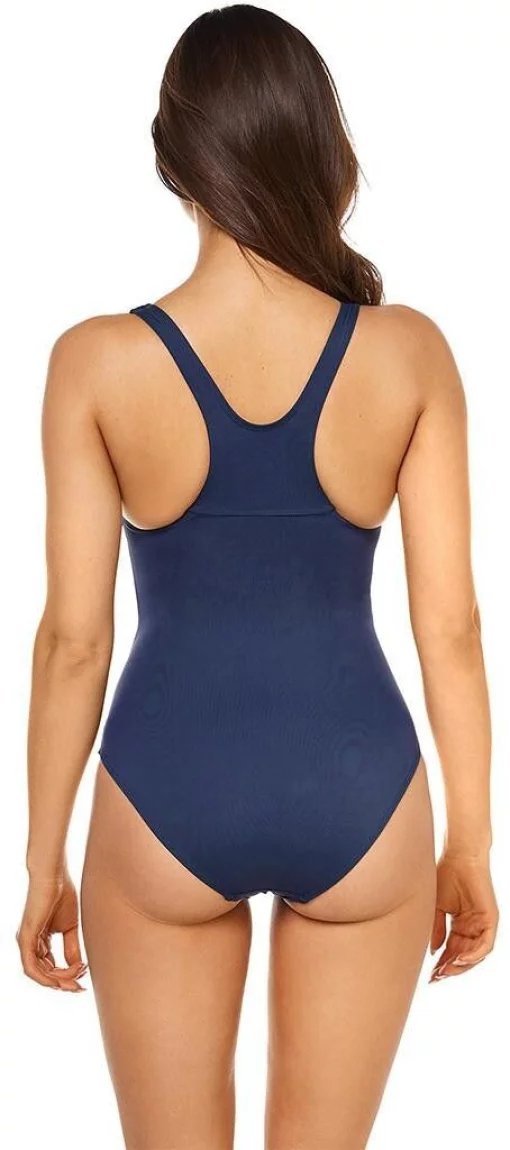 Купальник закритий для жінок Aqua Speed STELLA LADY 8666 чорний, блакитний Жін 42