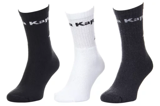Шкарпетки KAPPA SOCKS LOGO SABOYA 3PACK чорний, білий, сірий Уні 39-42