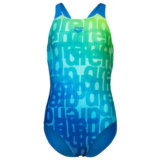 Купальник для дівчат Arena MULTI COLOURS SWIMSUIT V BACK синій, мультиколор Діт 128 см