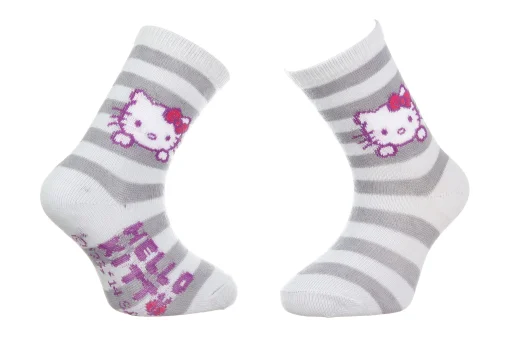 Шкарпетки HELLO KITTY TETE HK + RAYURES сірий Діт 23-26, арт32770-6