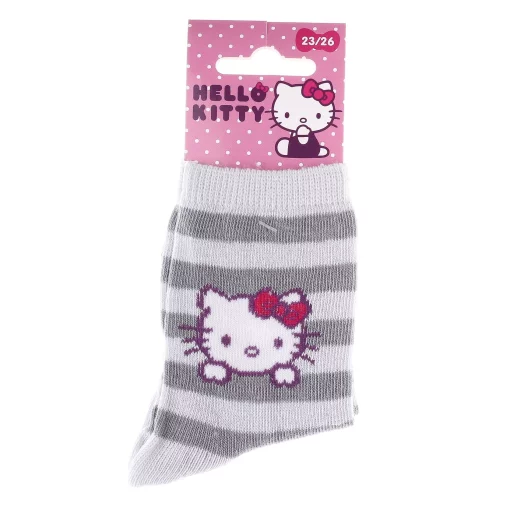 Шкарпетки HELLO KITTY TETE HK + RAYURES сірий Діт 19-22, арт.32770-6 (32770-6)