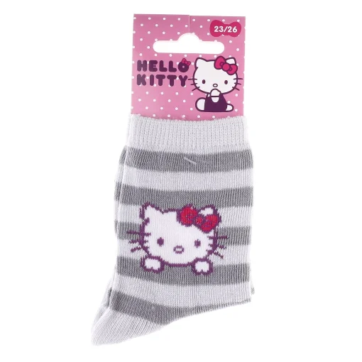 Шкарпетки HELLO KITTY TETE HK + RAYURES сірий Діт 23-26, арт32770-6