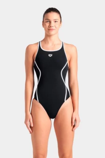 Купальник закритий для жінок Arena PRO_FILE SWIMSUIT SOLID чорний, білий Жін 38
