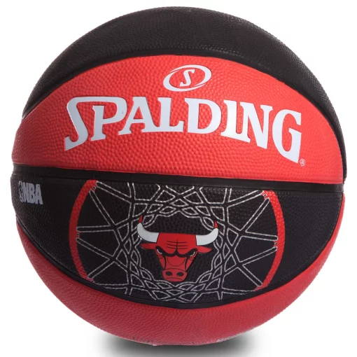 М'яч баскетбольний гумовий SPALDING 83173Z NBA TEAM BULL OUTDOOR №7