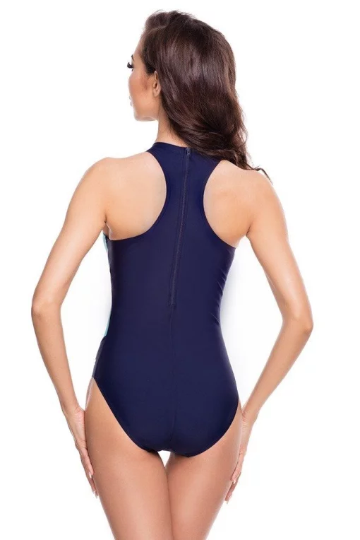 Купальник закритий для жінок Aqua Speed NINA 6411 темно-синій, бірюзовий, білий Жін 42