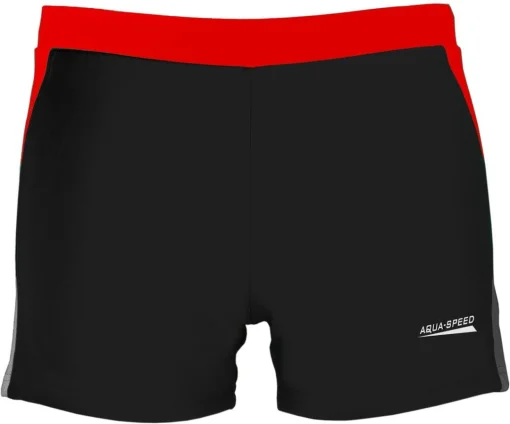 Плавки-боксери для чоловіків Aqua Speed DARIO 6234 чорний, червоний, сірий Чол L (78-84 см)