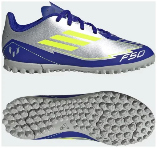 Сороконіжки Adidas F50 CLUB TF J MESSI сріблястий Діт 36 2/3 EU (22,5см)