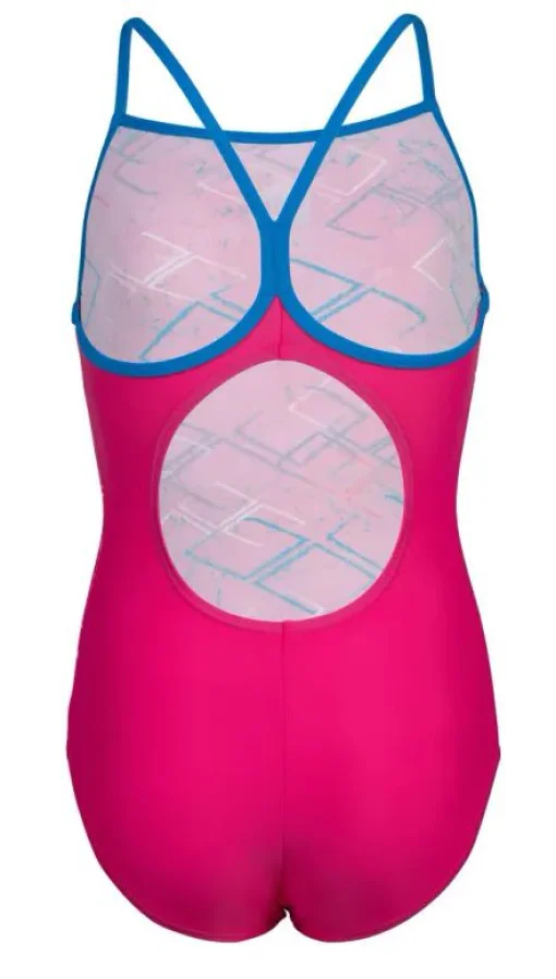 Купальник Arena DALY SWIMSUIT LIGHT DROP BACK рожевий, білий, блакитний Діт 128 см