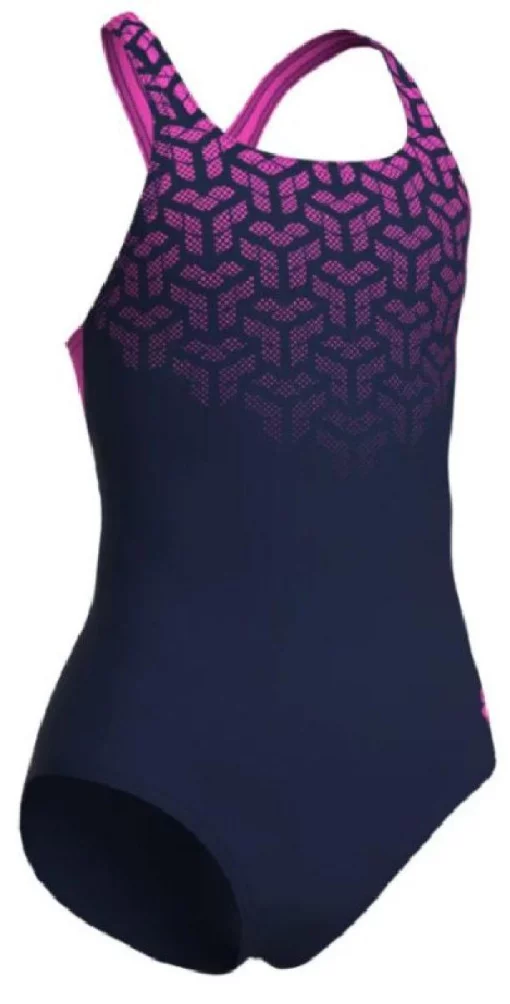 Купальник для дівчат Arena KIKKO V SWIMSUIT SWIM PRO BACK чорний, фуксія Діт 116 см