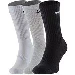 Шкарпетки Nike U NK EVERYDAY CUSH CREW 3PR чорний, білий, сірий Уні 34-38