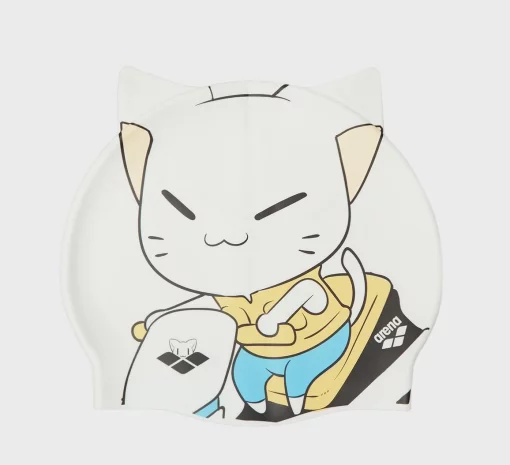 Шапка для плавання Arena FRIENDS KIDS SILICONE CAP білий, жовтий Діт OSFM