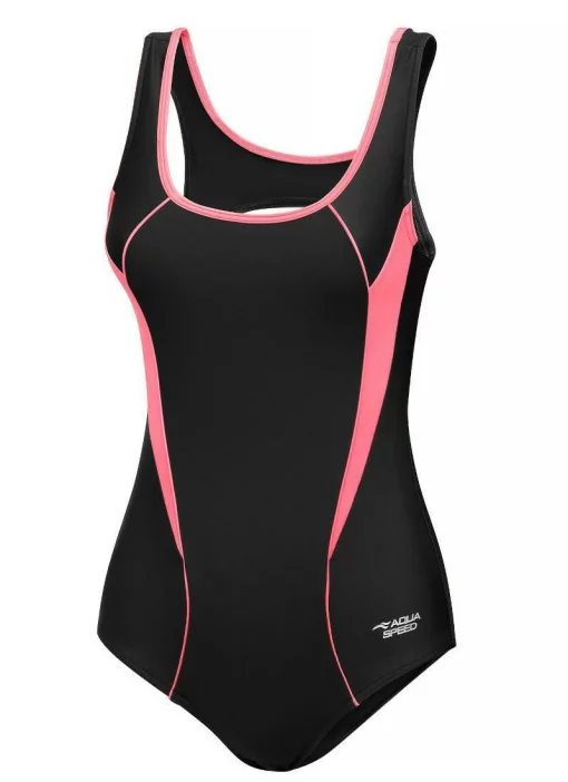 Купальник закритий для жінок Aqua Speed KATE 61569 чорний, помаранчевий Жін 36